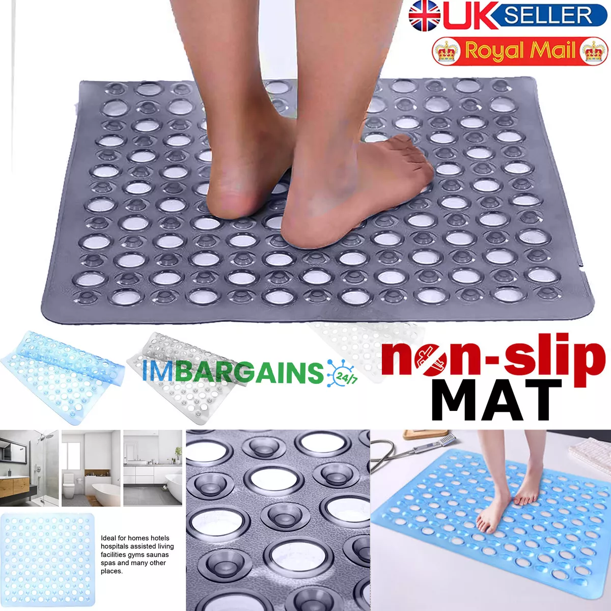 Bath Mats Non-slip Bathtub Mat Pvc Safety Shower Mat With Drain