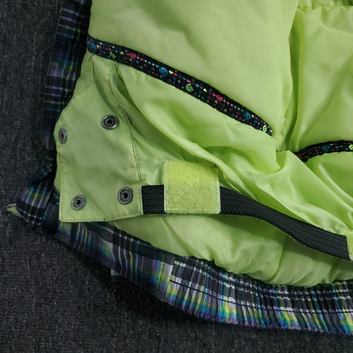 Burton Jacket Girls Sz Medium 10/12 Black Candy Plaid Twist Bomber Snowboard Ski - Picture 11 of 24