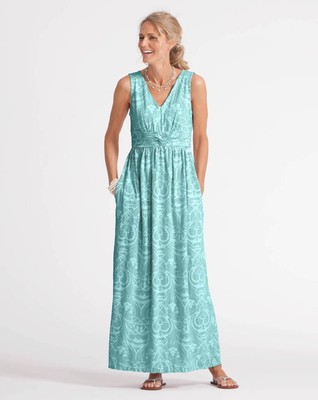 fresh produce maxi dress FRESH PRODUCE Med Vapor grey 'Riviera' Veranda Maxi Dress NWT Comfortable  $109