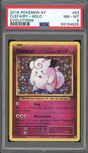 Clefairy graded PSA 8 for sale on eBay