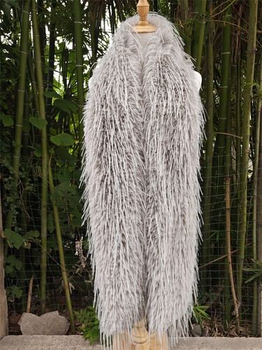 Long Men Women Faux Fur Collar Winter Warm Wrap Stole Scarf Shawl Shrug 180cm - Picture 39 of 54