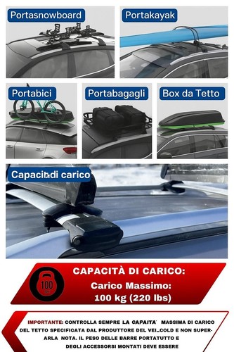 per Ford Ranger Wildtrak 2011-2025 Cross Barre da Tetto Portatutto Portapacchi - Imagen 7 de 14