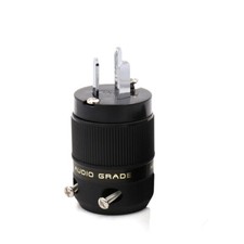 1PC Rhodium Plated Conductor AU Version Plug HiFi Power Supply Cable Connector