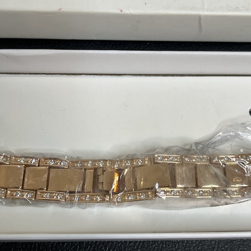 JSGJMY Cinturino Smart Watch Colore Oro Rosa con Strass - Foto 3 di 18
