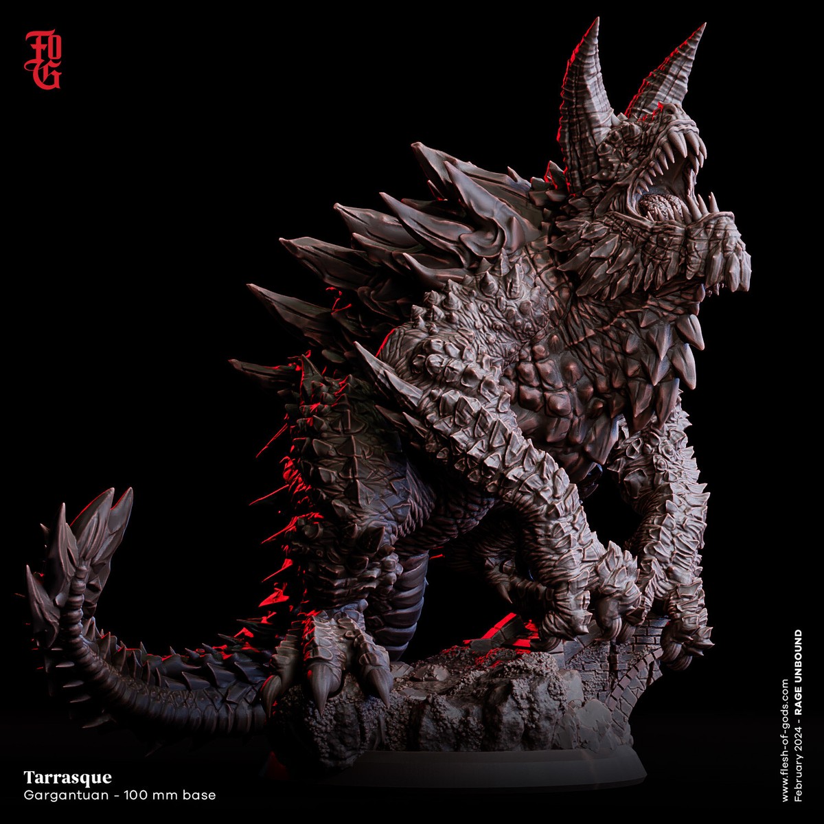 Tarrasque (Gargantuan - 100 mm) by Flesh of Gods | D&D | DnD