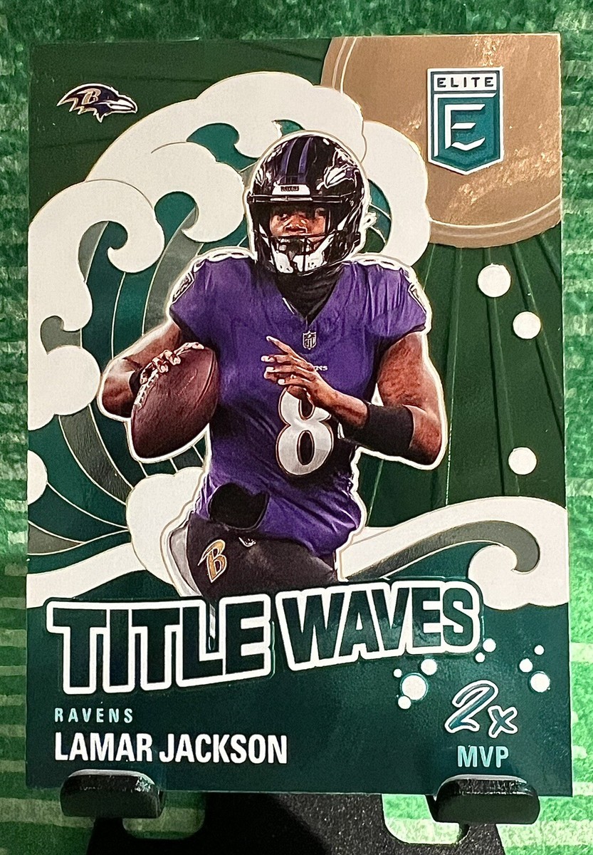 2024 Elite Football Lamar Jackson Title Waves Green #1 | eBay
