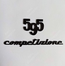 Gloss Black Rear Trunk Boot Metal Badge Emblem For Abarth 595 Competizione Fiat