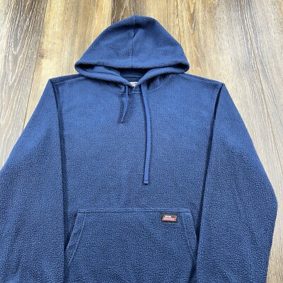 Vintage Dickies Hoodie Mens M Blue Sweatshirt Workwear Pullover Fleece  Sweater