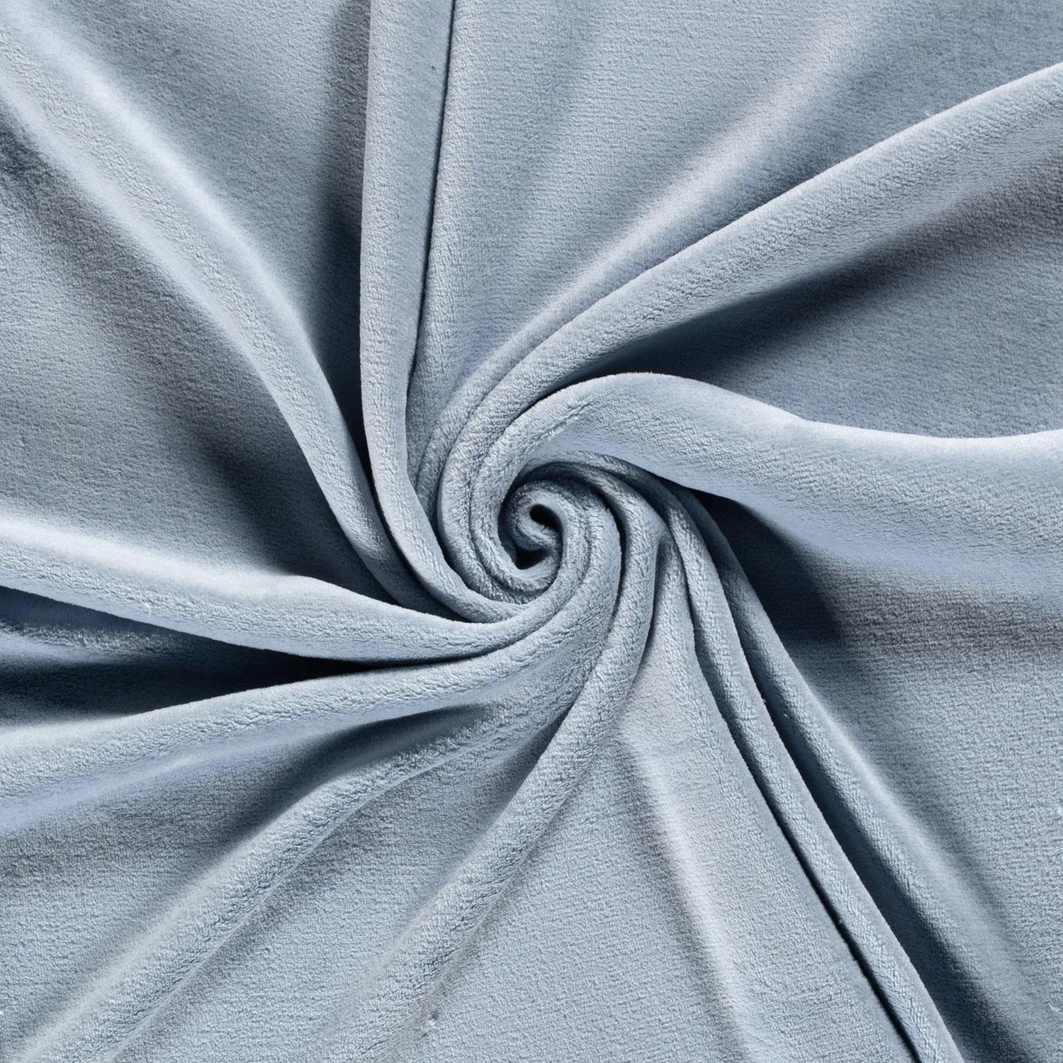 Tejido De Fleece Coral Doble Cara Material AZUL POLVO