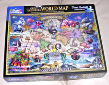 Complete 2018 Great Explorers of the World Map Educational 1000 Piece Puzzle