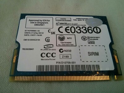 D10709-001 Intel PRO/Wireless 2200BG Network Connection C88497-004 Genuine