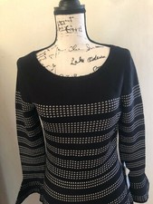 *NEW* Taylor Lace A-Line Dress Black/Gold Color long Sleeve Size M