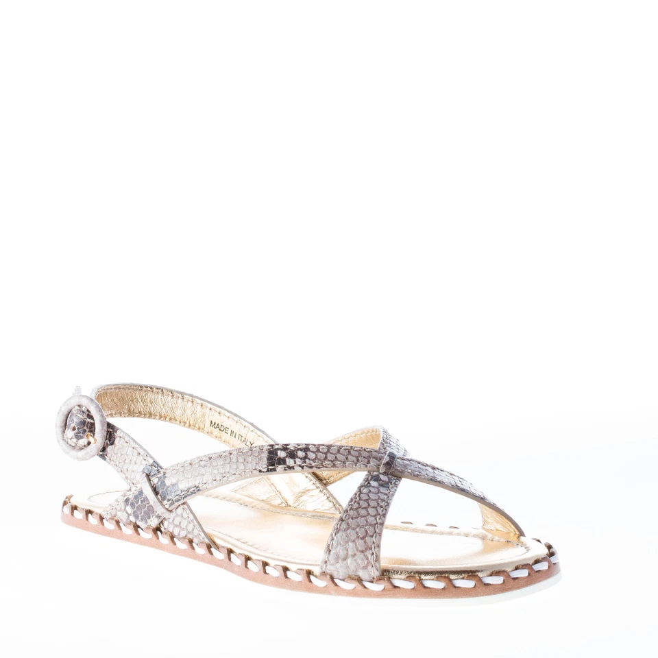 CAR SHOE scarpe donna women shoes sandalo incrociato pelle stampa pitone roccia - Imagen 2 de 4