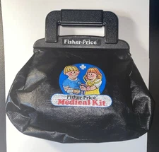 1987 VTG Fisher Price Medical Kit Doctor Dr Nurse Bag Play Set Free Shipping M
