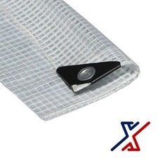 12 x 7 Clear Color 12 Mil Heavy Duty Tarp / Canopy by X1Tools/Tarps