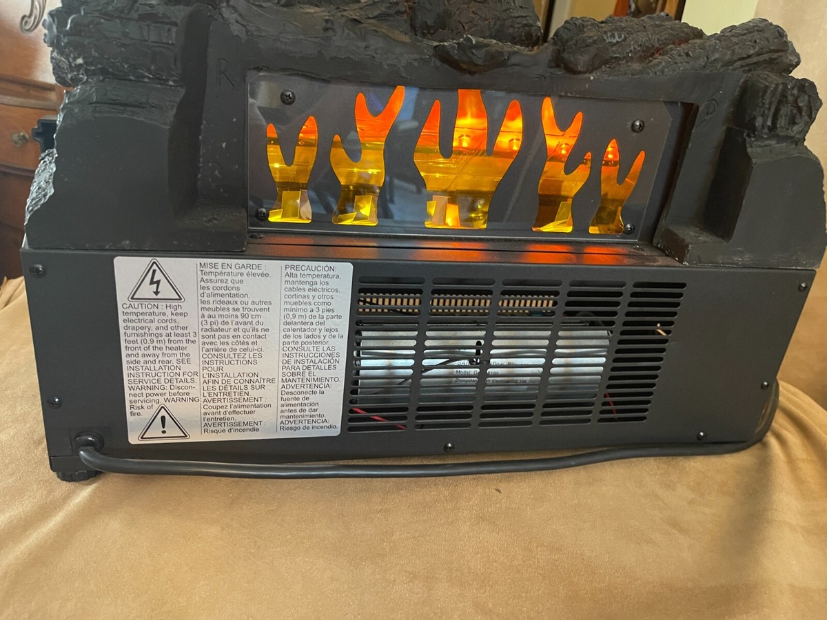Pleasant Hearth LH-24 Fireplace Log Insert Electric Flame Heater Plug in  remote | eBay