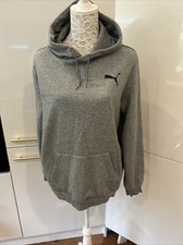 Puma Grey Hoodie Logo To Chest Size L