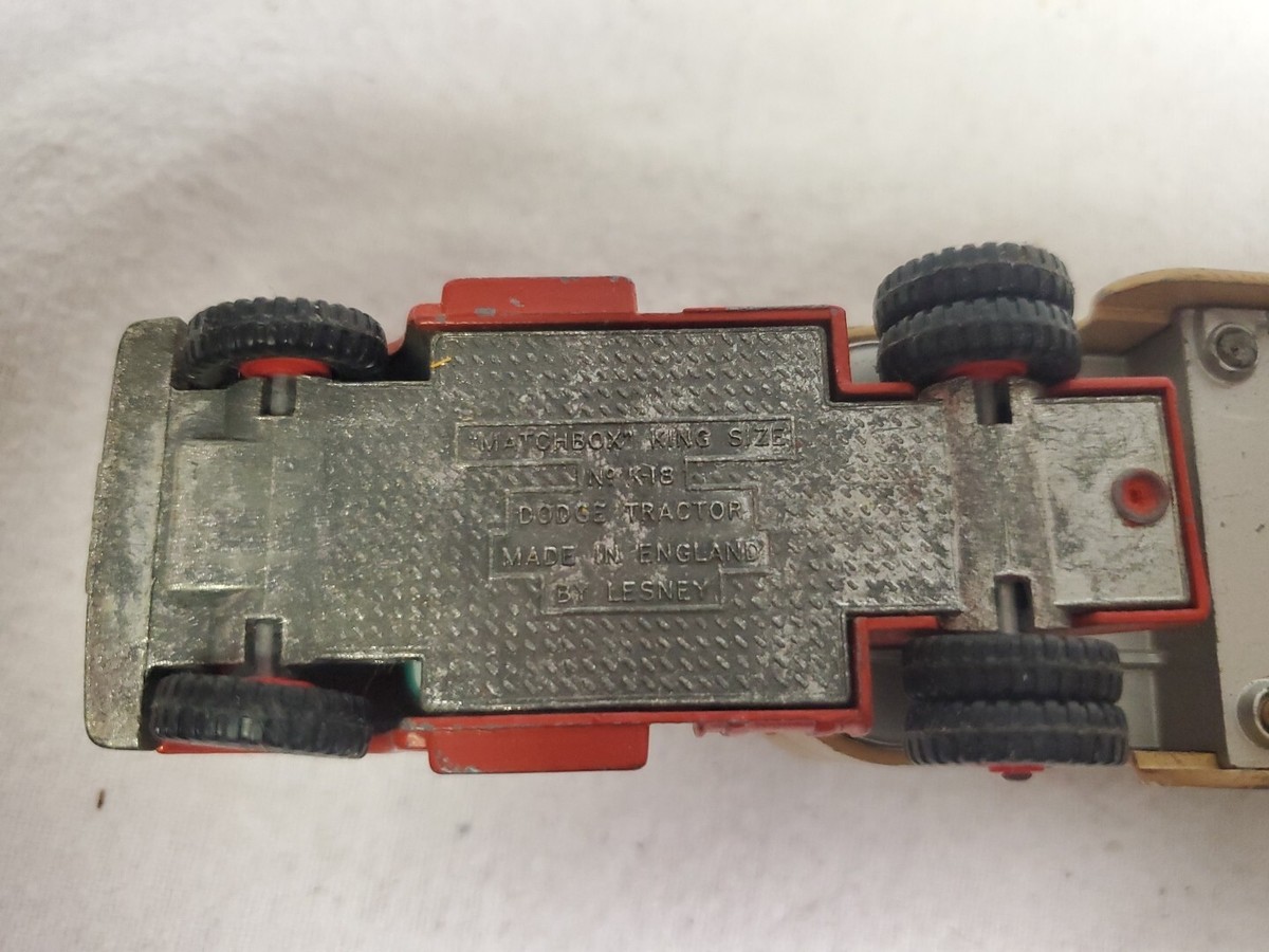 マッチボックス　キングサイズ　ダッジ　ホーストレーラー Vintage Matchbox King Size Dodge Articulated Horse Trailer