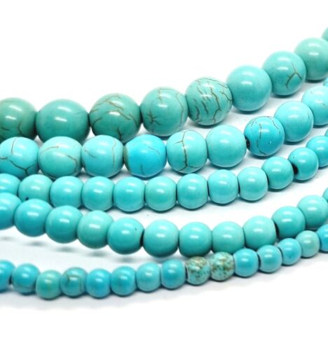 Turquoise Beads Gemstone Craft Stones 4mm to 10mm x5 Strands - Picture 2 of 9