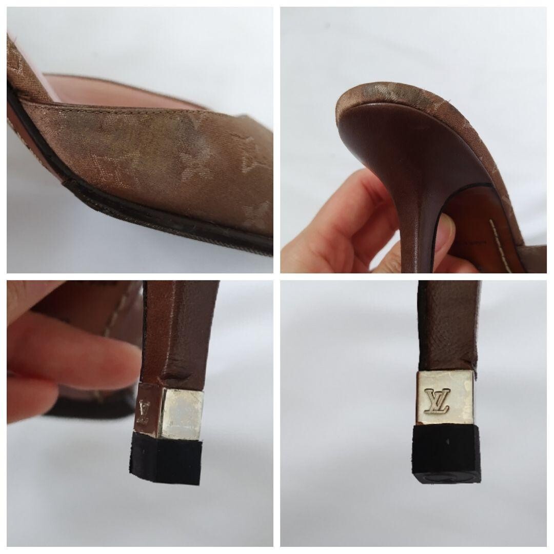 Louis Vuitton Monogram Mini Mules Ladies Size JP/22.0 EU/35