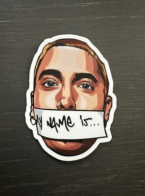 Eminem Vinyl Sticker Slim Shady My name is Very High Quality Strong HIP HOP Rap