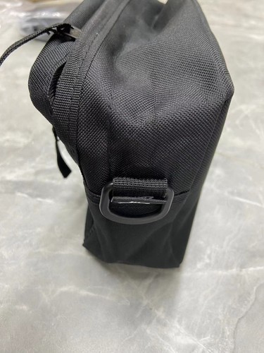STUSSY Shoulder Bag Black Crossbody Mesh Pocket Stock Logo Shawn Font Logo - Picture 6 of 7