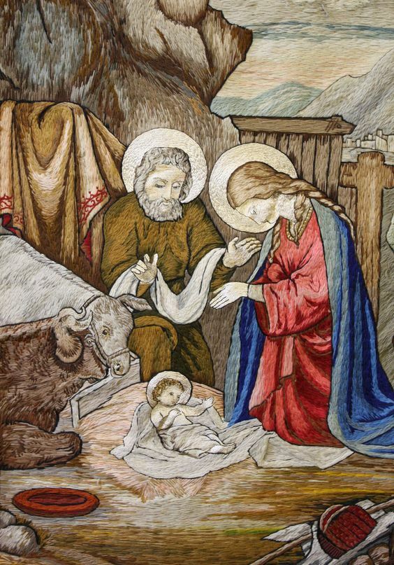 Toile naissance jésus 50x70 cm en impression haute définition Premium
