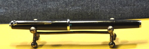 "Scrikss" 17 Black&CT Vtg Turkish c.1981's Piston filler Fountain pen w/box