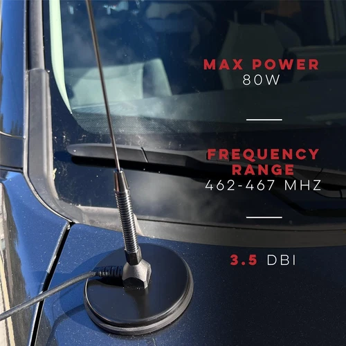 CAR MAGNETIC BASE + Nagoya UT-72G Heavy Duty 462Mhz UHF Antenna Radio CB FM DMR - Picture 1 of 3