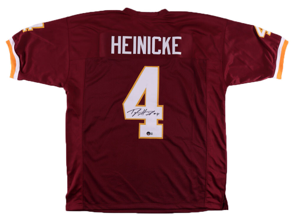 TAYLOR HEINICKE SIGNED WASHINGTON REDSKINS COMMANDERS #4