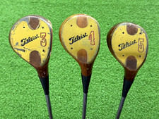 Titleist Golf TOUR MODEL Persimmon 3 4 5 WOOD SET Right Handed Steel Classics