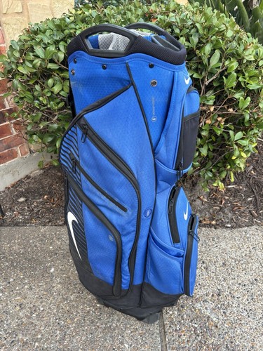 ⭐️Nike Cart / Staff Blue 14 Way Golf Bag⭐️W/ Shoulder Strap + Rain Cover⭐️