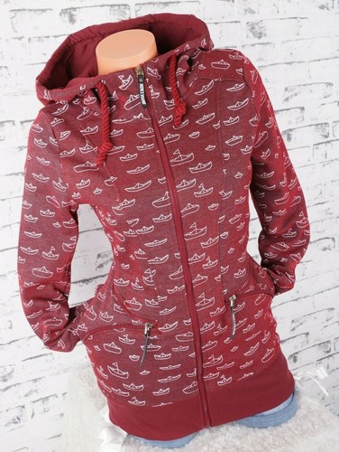 Damen Piquet Jacke Slim Fit Kapuze Hoodie Fleece angeraut Boote S M L XL 2XL - Bild 53 von 59