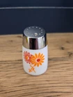 VINTAGE STARLINE 902  PEPPER SHAKER ORANGE FLOWER MILK GLASS