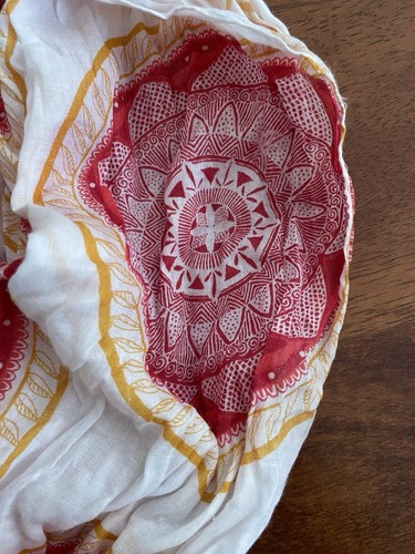DoTerra essential oil diffusing 100% cotton mandala print scarf lava Stone NEW - Picture 10 of 11
