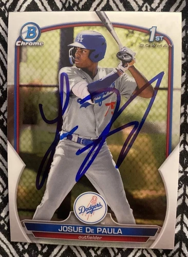 JOSUE DE PAULA 2023 Bowman 1st Chrome Signed IP AUTO #BCP-111