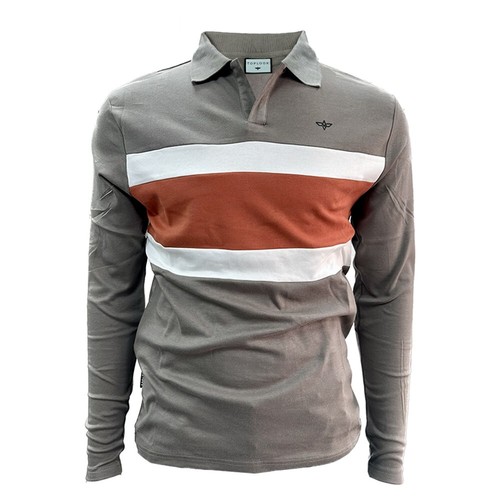 Polo da uomo manica lunga elastica con nuovo design unico per top look alla moda - Foto 2 di 18