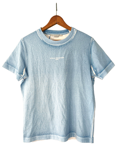 STELLA McCARTNEY 2001. T-Shirt Light Blue 100% Cotton Knit Size 42 / US 6 - Picture 3 of 9