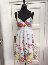 Vintage Warehouse Pure Cotton Floral Strappy Summer Dress Size 12