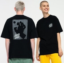 SANTA CRUZ  Screaming Hand - Box Sketch Tee - Skateboard T Shirt - SMALL - BLACK