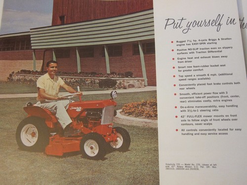 Tractor Wonder Boy Sno-Away More 1963 folleto a color 725 - Imagen 4 de 7
