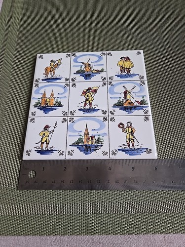 Vintage Handpainted Delft Style Tile - Picture 5 of 8