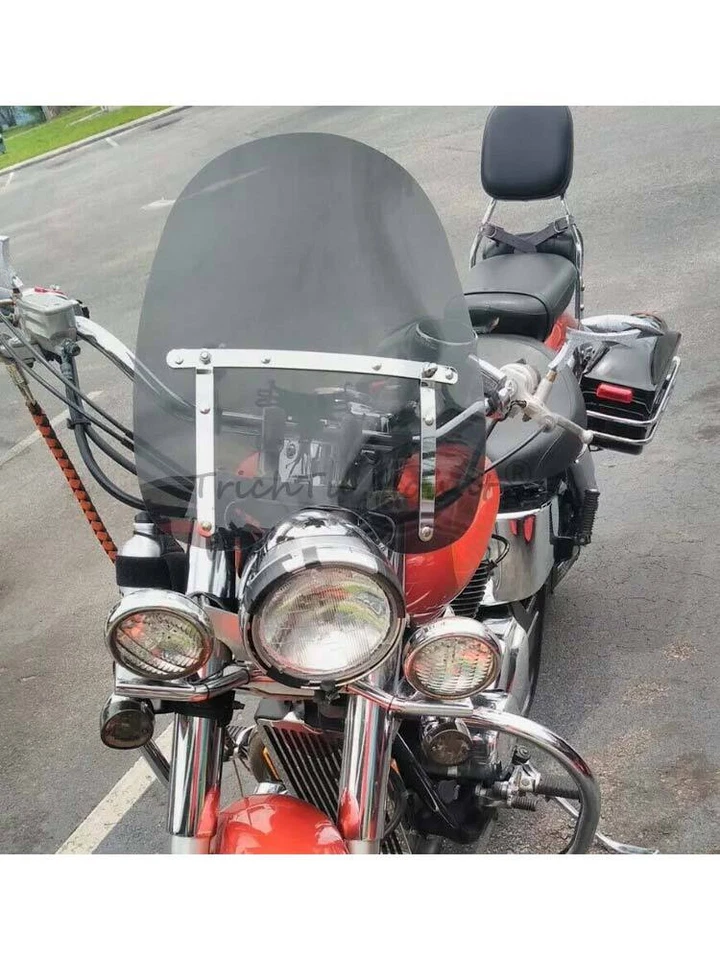 Parabrisas ajustable 17"x15" para Honda Shadow VLX 600 1988-2008 Foto 3 de 4