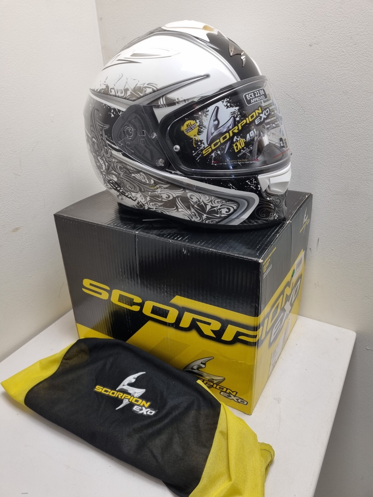 Casque intégral Scorpion Exo-491 Run avec écran solaire intégré XL