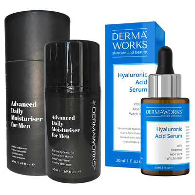 HAUTPFLEGEPAKET Hydrating Hyaluronic Acid Serum + Advanced Moisturiser for Men