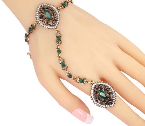 Indian Finger ring hand chain bracelet 