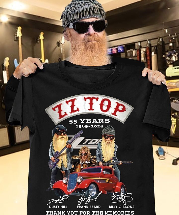 ZZ Top 55 Years 1969 2024 Thank You For The Memories T-Shirt - HOT