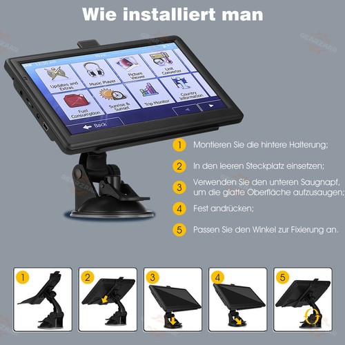 7 Zoll LKW PKW GPS Navigationsgerät Navi Lebenslange Kartenaktualisierung 8GB Gs - Bild 15 von 17