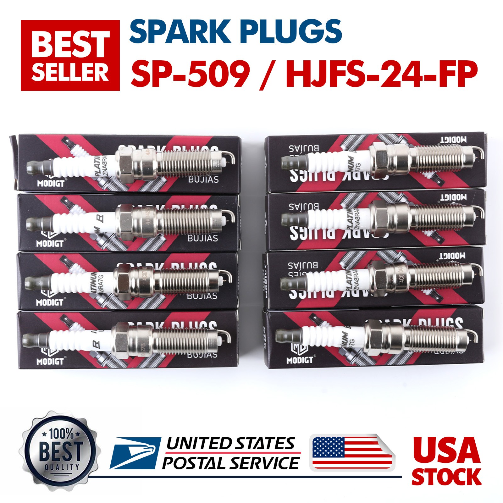 8 Pcs For Motorcraft # SP-509 HJFS-24FP OEM Spark Plugs For Ford Explorer 08-10