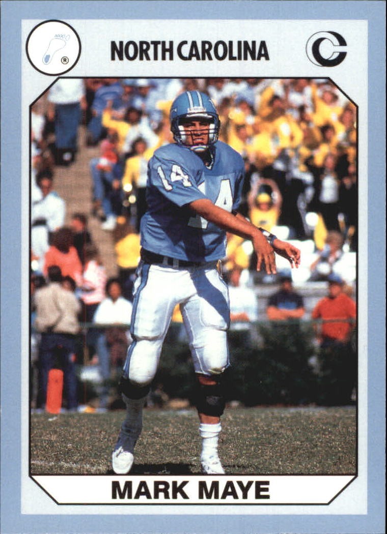 1990-91 North Carolina Collegiate Collection #15 Mark Maye QB F - NM-MT